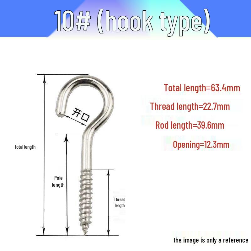 Eye Bolt & Assorted Hooks with Self-Tapping Screws
