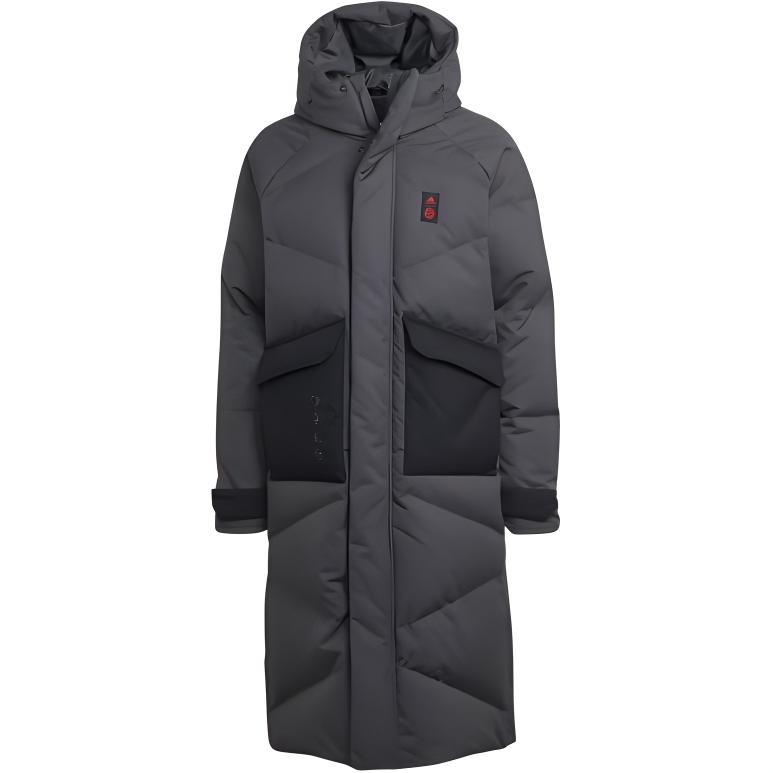 

Adidas FC Bayern Lifestyler Outdoor Casual Sports Теплая ветрозащитная водонепроницаемая удобная куртка-пуховик для мужчин Куртка серая HF1340 XL