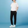 Skechers Solid Color Lace-Up Cuffed Outdoor Knitted Sports Pants Women Bottoms Carbon-Black L224W051-0018