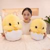 Cute Eggshell Chick Throw Pillow Plush Toy Doll Yellow Chick Hen Doll Children's Doll