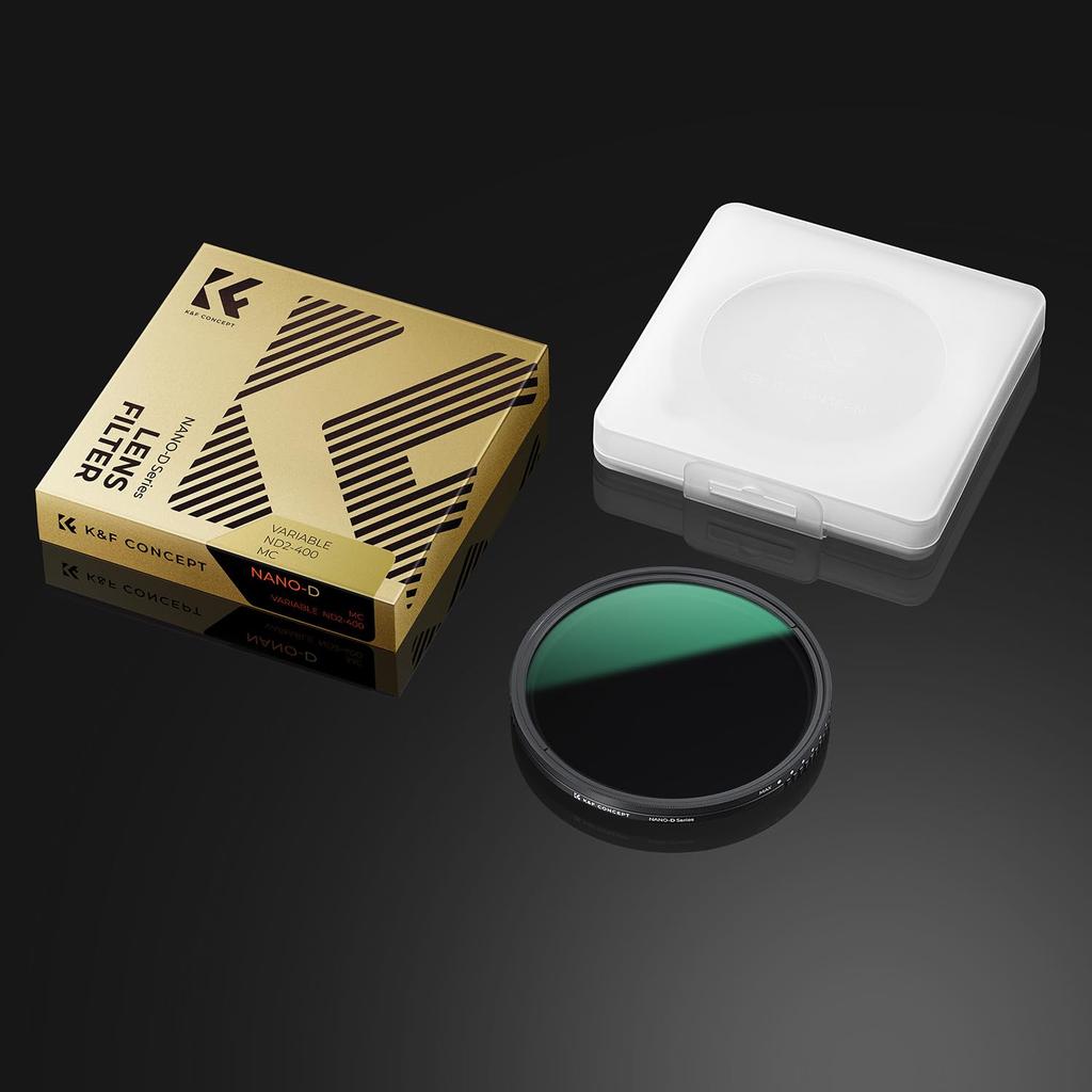 CONCEPT 52mm Variable ND Filter with Stepless Light Reduction AGC Optical Glass with and Slim Ideal for Video and Landscape Photography K&F ND2-ND400