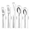 Stainless steel tableware set Western tableware fork Hammer steak knife fork spoon one molding polishing tableware set