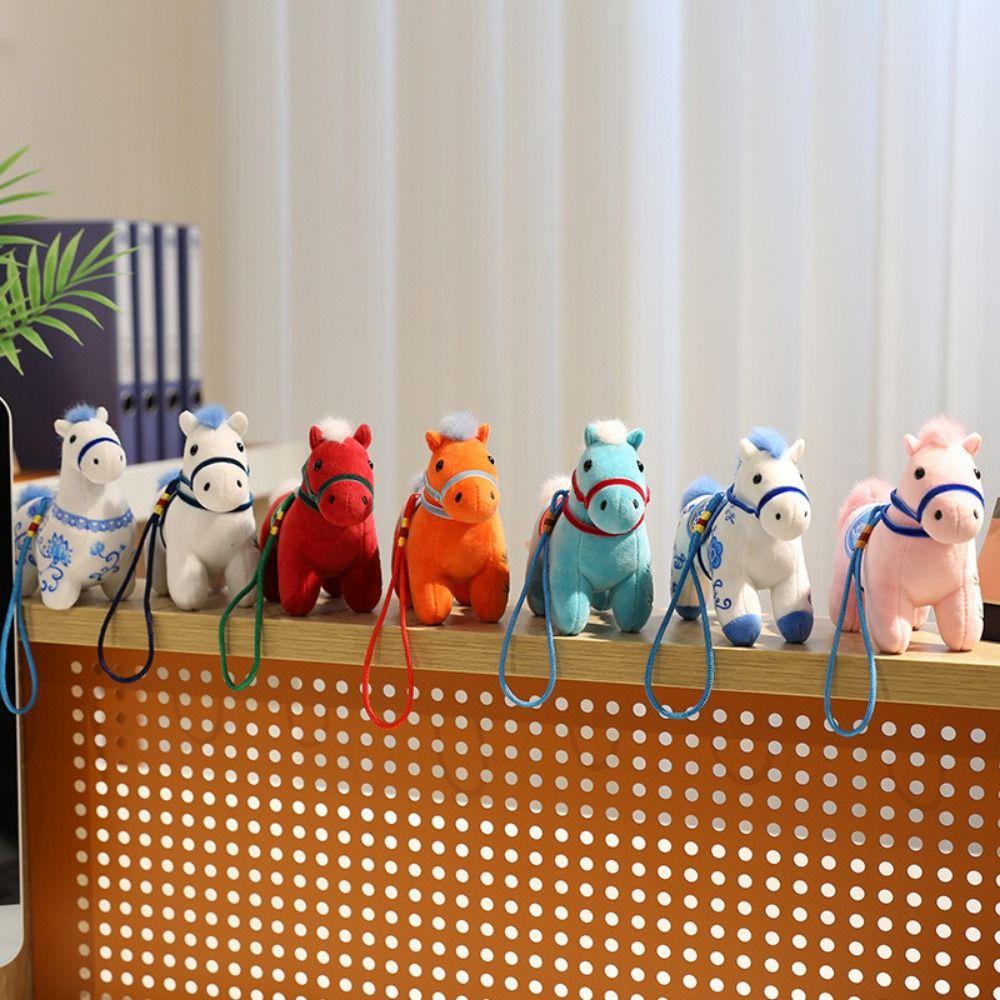 Kawaii Plush Horse Doll Pendant Cute Zodiac Pony Figurine Cartoon Steed Doll  Chinese Zodiac