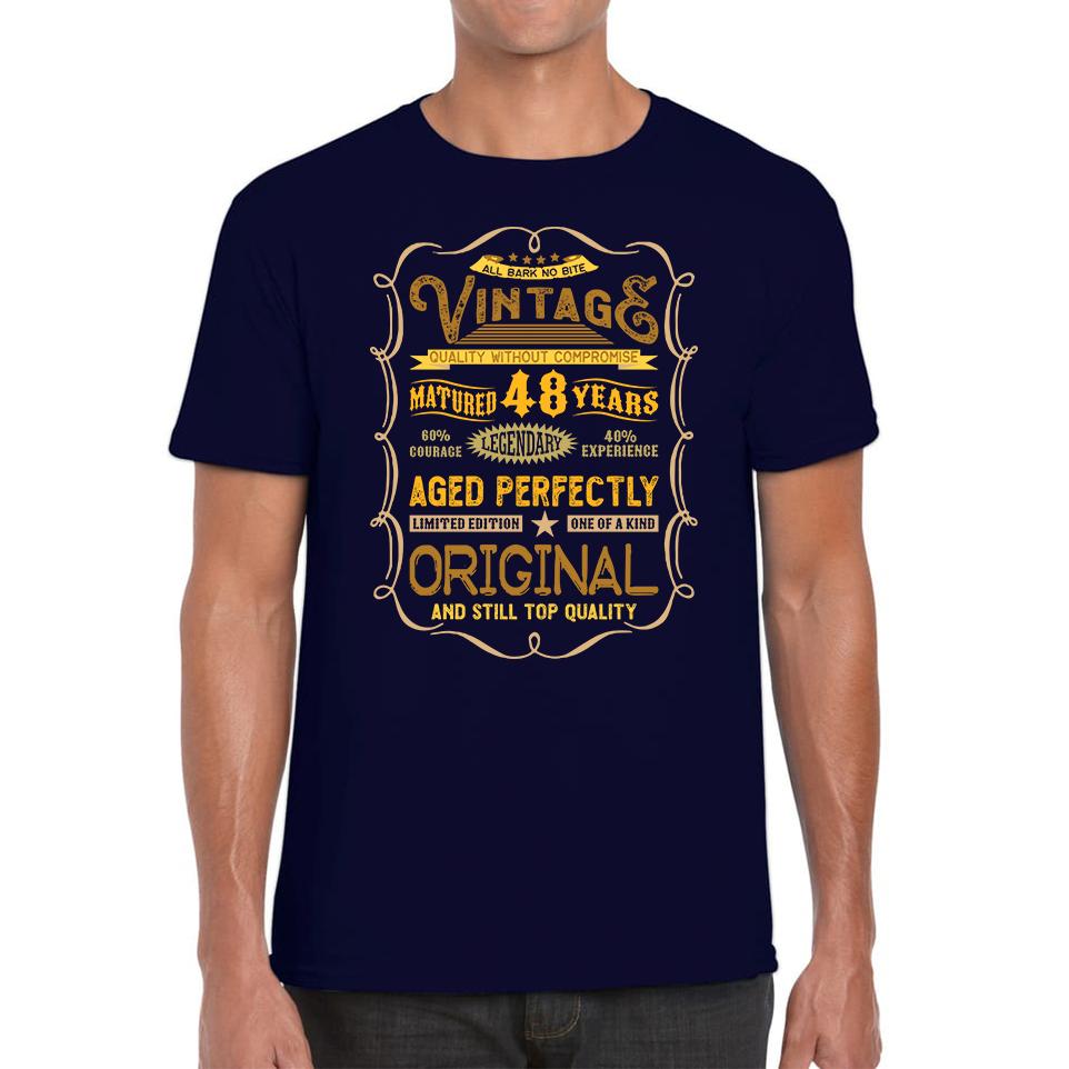 

Vintage Matured 48 Years Unisex Mens T Shirt Womens Tops Tees M
