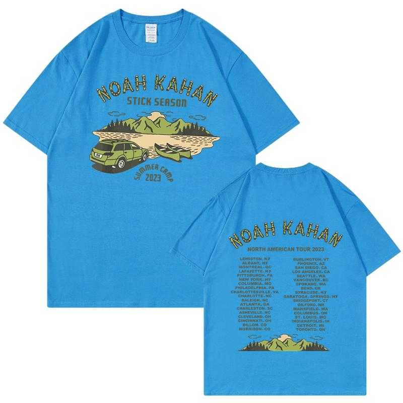 Unisex T Shirts Streetwear Oversize T-Shirt Harajuku 2024 Sommer Kurzarm Top T Unisex Baumwolle Noah Kahan Print Hip Hop T-shirt