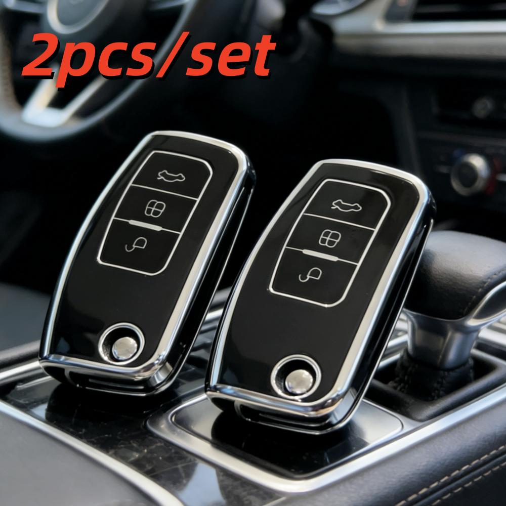 

2pcs Car Key Case Covers For Ford Fiesta Focus 2 Ecosport Kuga Escape C Max