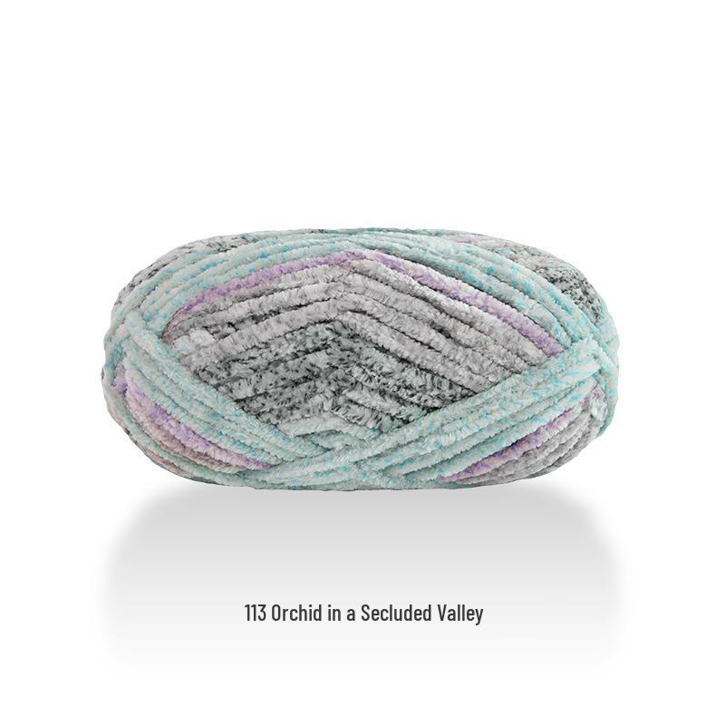 Jiate Snowball Chenille Yarn: Cozy, Thick, Fluffy Yarn for DIY Crochet, Gold Velvet Knit, Shoes, and Scarf Projects.