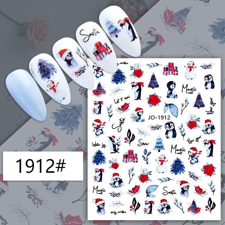 3D Christmas Nail Art Stickers: Snowflake, Reindeer & Santa Designs for Beautiful Nail Decorations