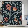 Stylish Floral Shower Curtain for Bathroom Decor Waterproof Fabric with Hook Rings Multiple Sizes Available
