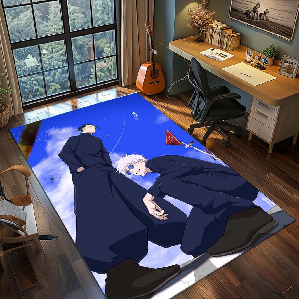 Jujutsu Kaisen Anime Koberec Velký Koberec Protiskluzová Omyvatelná Podložka do Domácnosti Herní Místnost Ložnice Domácí Dekorace -QJY