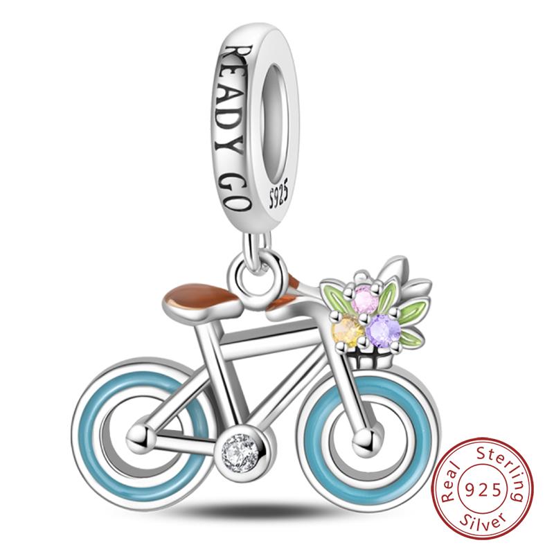 Copper Charms Beads Forever Love Heart Shaped Bow Family Charms Dangle For Bracelet Woman Diy Jewelry Gift