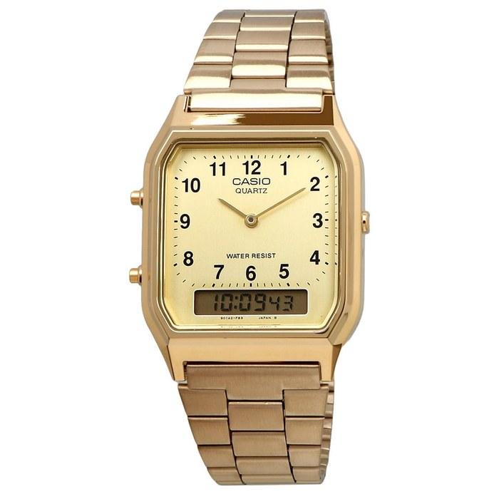 Casio AQ-230GA-9BMQ Analog-Digital Quartz Watch - Vintage Series - Gold