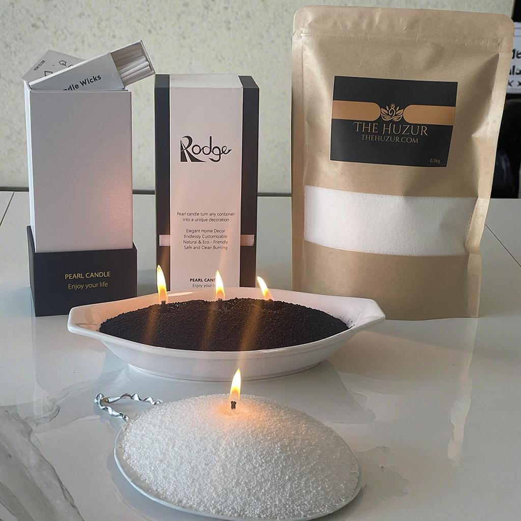 Factory Sells Pearled Candle Sand Wax with Customized Logo Package Plant Based Sand Wax Candles