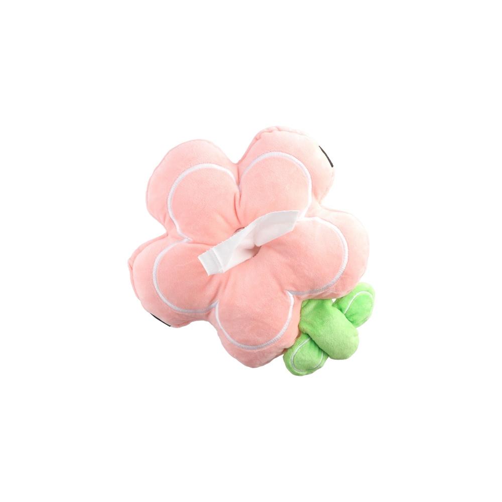 

Pumping Dog Flower Car Napkin Holder Plush Dog Flower Car Paper Napkin Case Decoration C