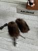2025 Autumn and Winter Small Man Thick-soled Bag Head Birken Women's Lamb Wool Shoes Bag Head Drag Fleece Warm Lazy Slippers