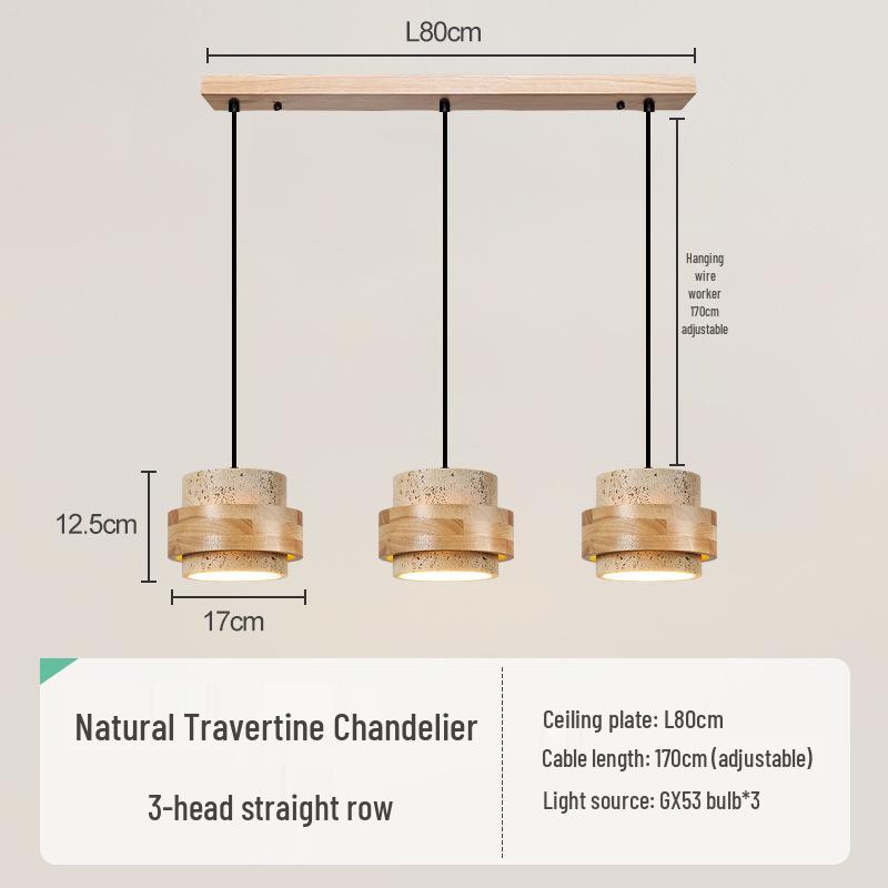 Adjustable Wabi-Sabi Style Solid Wood Pendant Light for Bedroom, Dining, or Bar