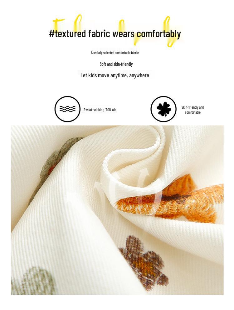 2025 Herbst Mädchen Off-White Denim-Set mit kleiner Blumenstickerei - Koreanischer Stil Zweiteiler für den Kindergarten