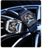 Brand Men's Tonneau-Shaped Mechanical Watch with Pin Buckle