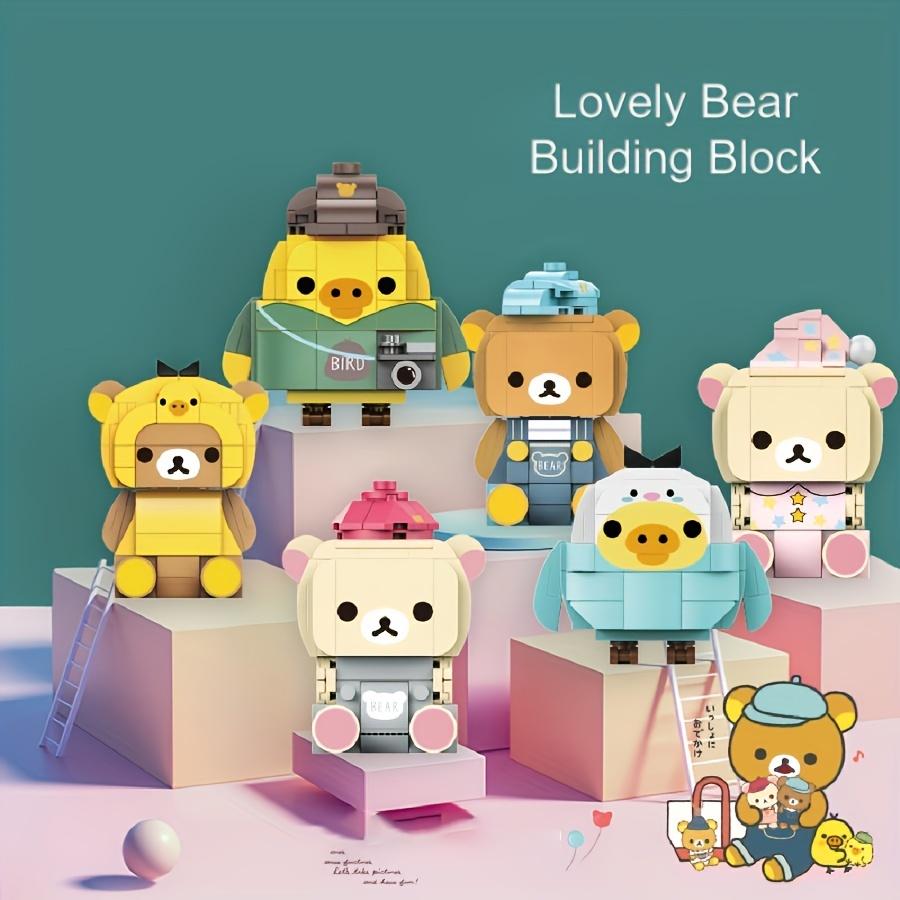 150 Particle Cartoon Bear, Small Particle Assembled Building Blocks Toy Model, Trend Creative Decoration, Gift