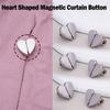 1/2/4Pcs Punch-free Heart Shaped Magnetic Curtain Button Simple Curtain Ties Drapery Clips  for Home