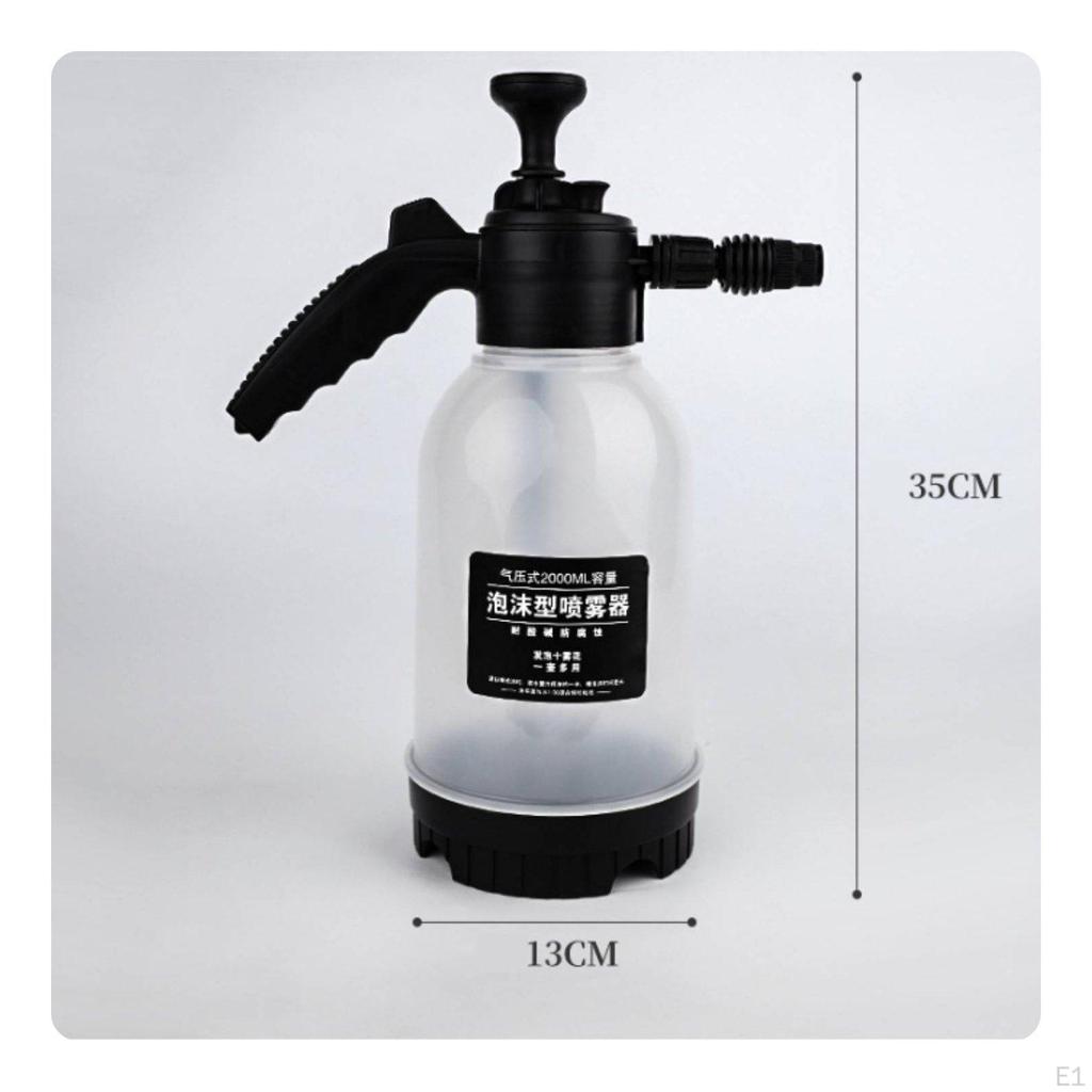 2L Car Wash Spray Bottle Versatile Hand Pump Foam Sprayer Adjustable Nozzle High Pressure Water