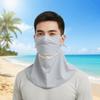 Ice Silk Sunscreen Mask with Shawl Thin Breathable Sunshade Mask Cycling Face Sun Protection  Women