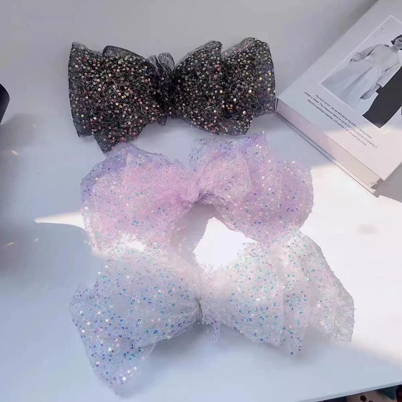 10Yards 6CM Sequin Chiffon Ribbon with Silver Gold Wire for DIY Hair Bow Clothing Sewing Supply Craft Accessories Tulle Ribbon