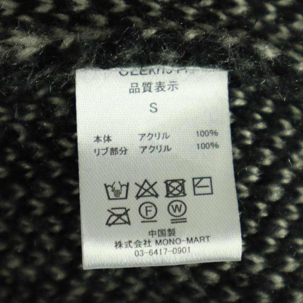 CLEL Overall handle Long sleeve Shaggy Knit jacket S Black series Men's Used