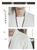 Men's Chinese Style Linen Hanfu Cardigan - Loose Fit, Plus Size, Casual Three-Quarter Sleeve Shirt