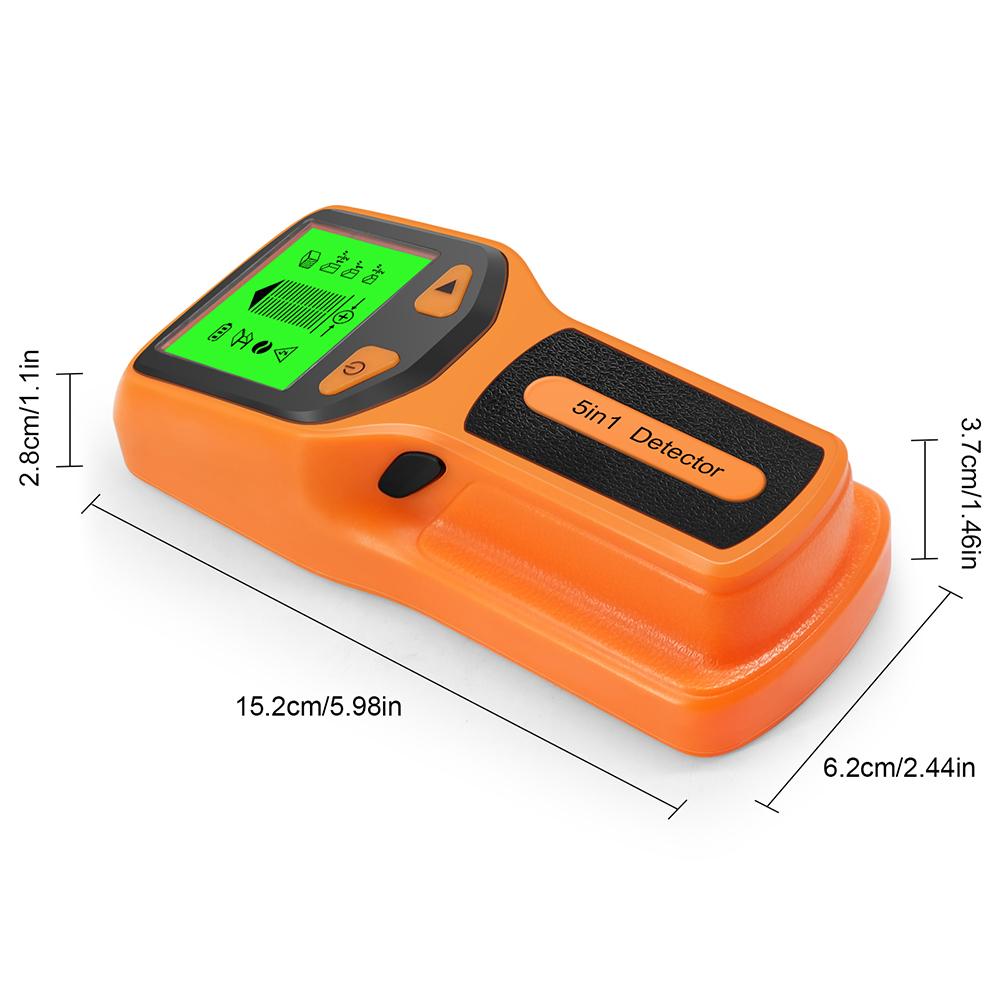 HW430 5in1 Wall Stud Detector LCD Display Multifunctional Handheld for Wood AC Wire Cable Metal Detector Electric Wall Finder Sc