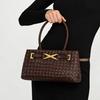 Borsa Autunno/Inverno Nuova Borsa Intrecciata Fatta a Mano Grande Capacità Borsa Morbida in Pelle da Pendolari alla Moda di Nicchia Borsa da Donna Borsa a Spalla