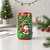 Santa Embossed Cylindrical Silicone Mold Holiday Candle Silicone Mould For Epoxy Resin Art Handmade Candle Soap Making