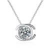 Double C Moissanite Clavicle Necklace for Women - Elegant Valentine's Day Gift