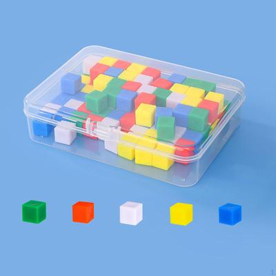 100Pcs Centimeter Cubes Blocks Development Color Sorting Toys Math Learning Counting for