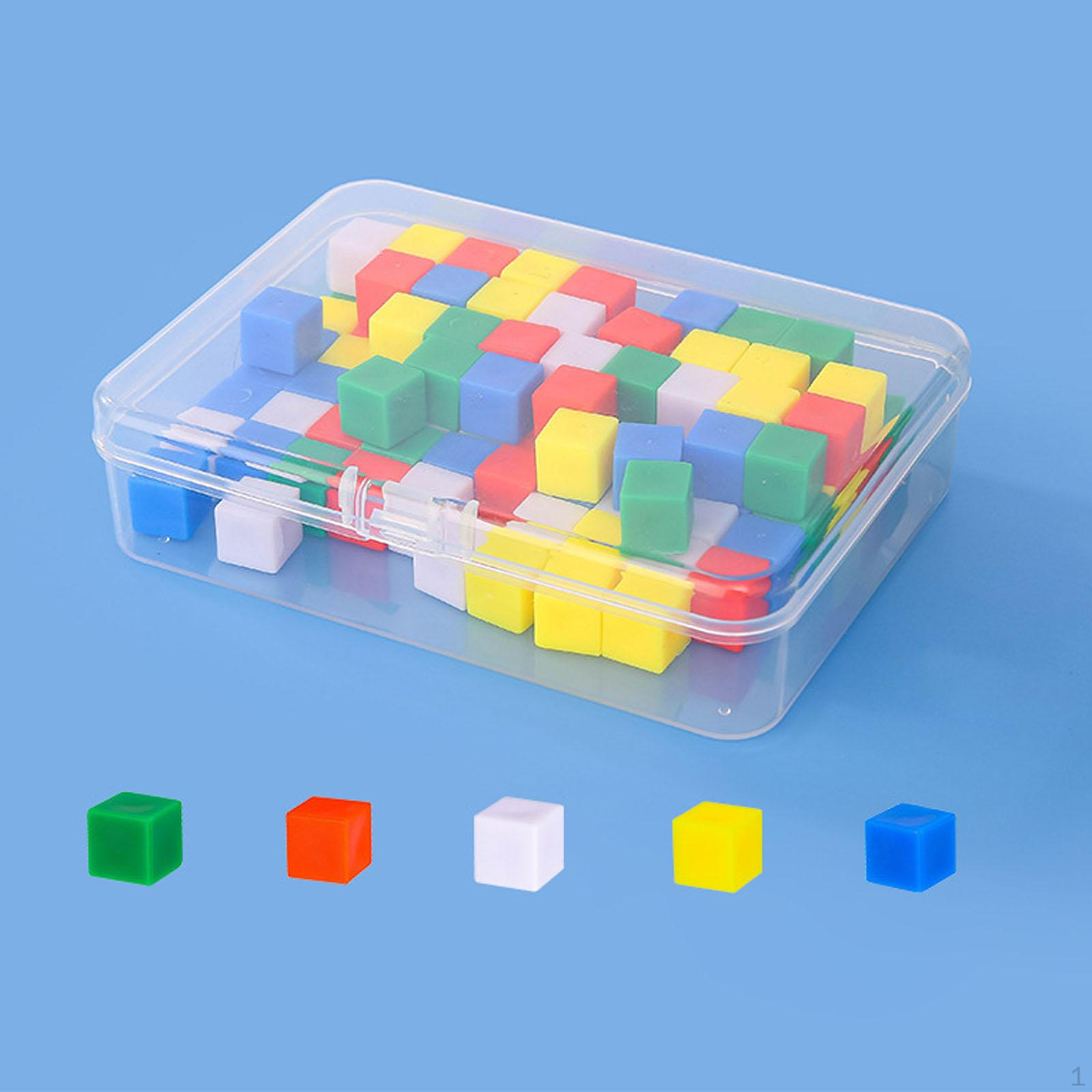 

100Pcs Centimeter Cubes Blocks Development Color Sorting Toys Math Learning Counting for