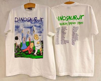 Camiseta Blanca Vintage 1995 Dinosaur Jr 90s Banda Tour Concierto Rock Talla L REIMPRESIÓN