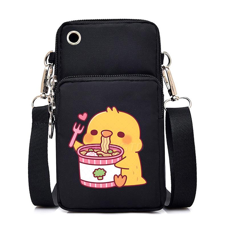 Casual mobile phone bag cute printing new messenger bag Korean version versatile small bag vertical change bag
