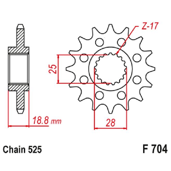 525 Motorcycle Front Rear Sprocket Kits For BMW F650GS 2008-2012 F700GS 2013-2018 F800GS 2008-2018