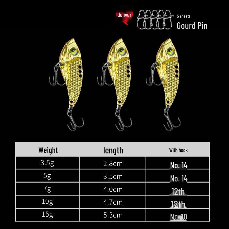 Thin Back Vibe Lure: Strong Hook Metal Jig for Long Cast Fishing - Ideal for Asp, Bass, Perch