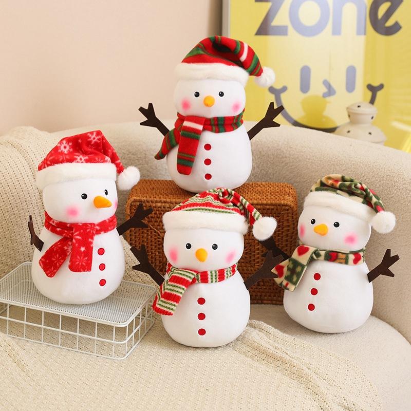 Urocza świąteczna lalka bałwana pluszowa zabawka lalka bałwana lalka uspokajająca dla dzieci prezent na Boże Narodzenie