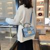 Bag bag women's bag 2025 tide Korean version fashion snake pattern personalized rivets tide versatile single shoulder crossbody small square bag pu