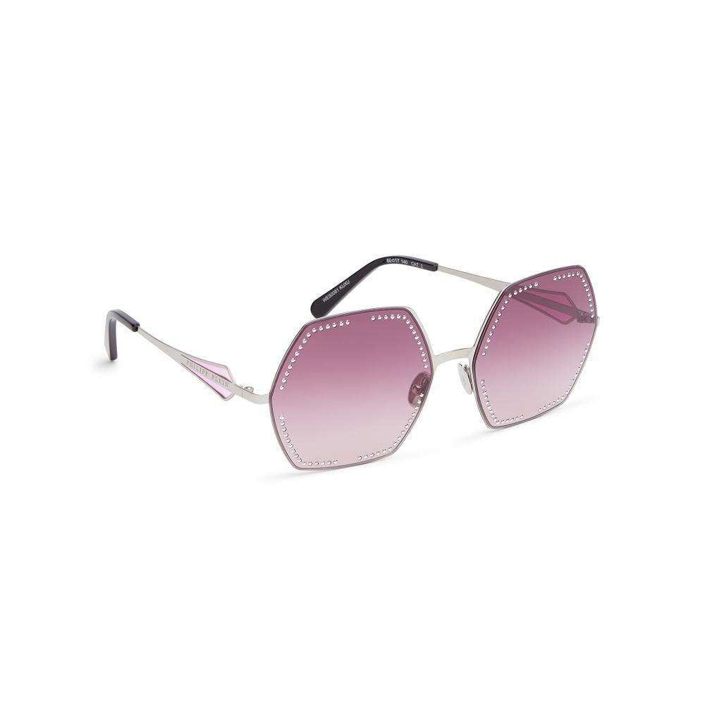 

Philipp Plein Sunglasses Statement Nickel Pink Mirror Pink One Size