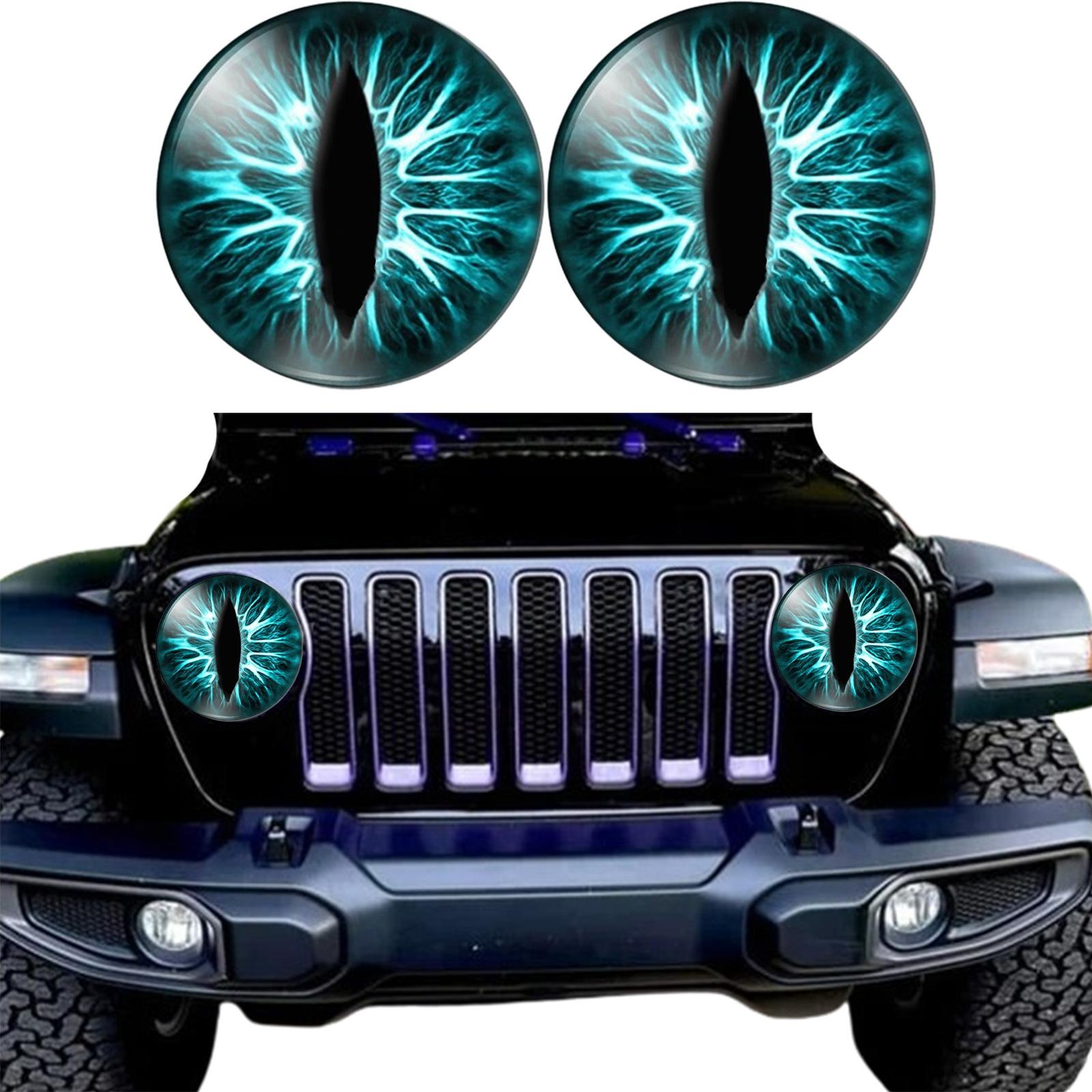 

Наклейки для фар Beast Eyes, наклейки з очима для фар Jeep, наклейка з круглими фарами, 3D стерео наклейка з очима, наклейка на фару, наклейка з круглим оком на фару