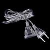 3M Eu Plug Extender Transparent Wire For Christmas Led String Light Garden Decor