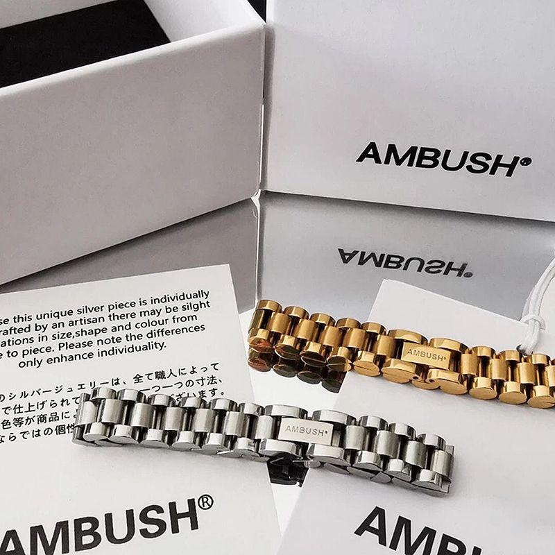 AMBUSH Strap Bracelet Men's Stainless Steel Simple Neutral Light Luxury Bracelet Temperament Wrist Accessories Do Not Fade