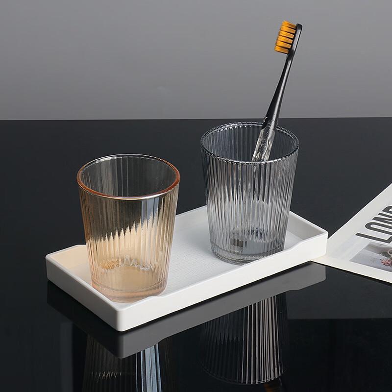 European Style Striped Glass Tumbler