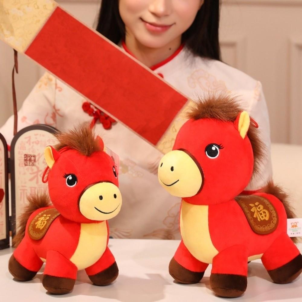 Mascot Dolls Stuffed Horse Toy Cute Zodiac Pony Figurine 2026 Horse Plush Doll  Chinese New Year