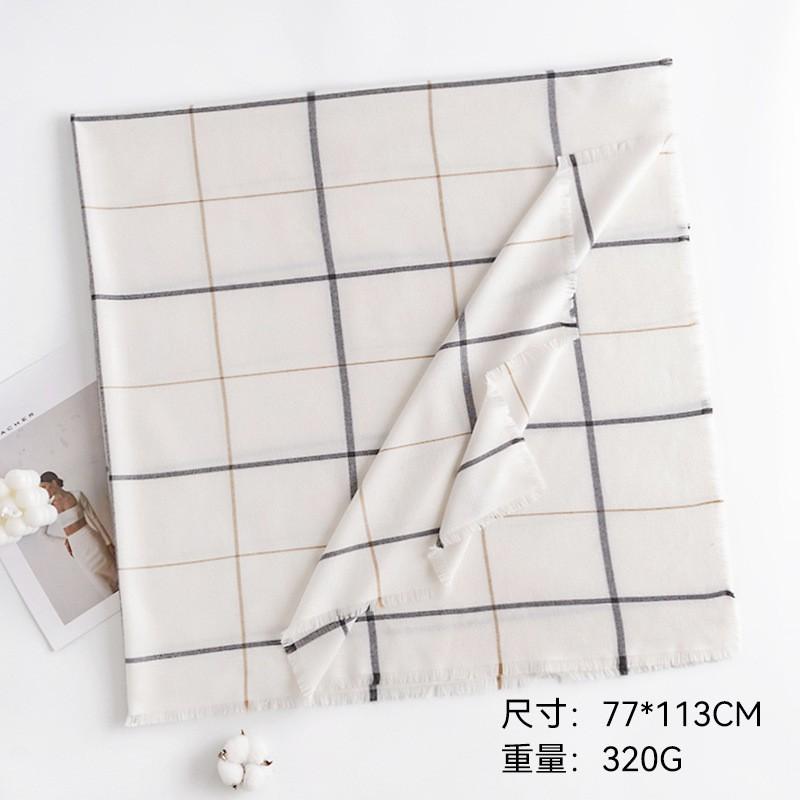 New sweet warm imitation cashmere scarf plaid student couple winter thickened warm scarf