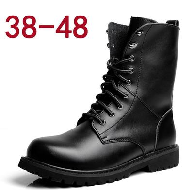 Men Boots Genuine Leather Autumn Warm Snow Boots Men Casual Shoes Fashion Basic Boots Men Punk Motorcycle Boots D426