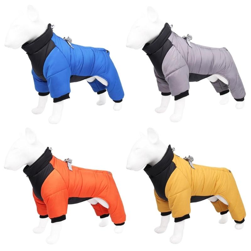 Dog Winter Jacket Pet Coat Reflective Strap Wind Resist Paded Warm for Jacket Comfortable and Breathable Winter